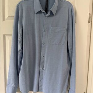 lululemon athletica Light Blue Long Sleeve Button-Up Shirt